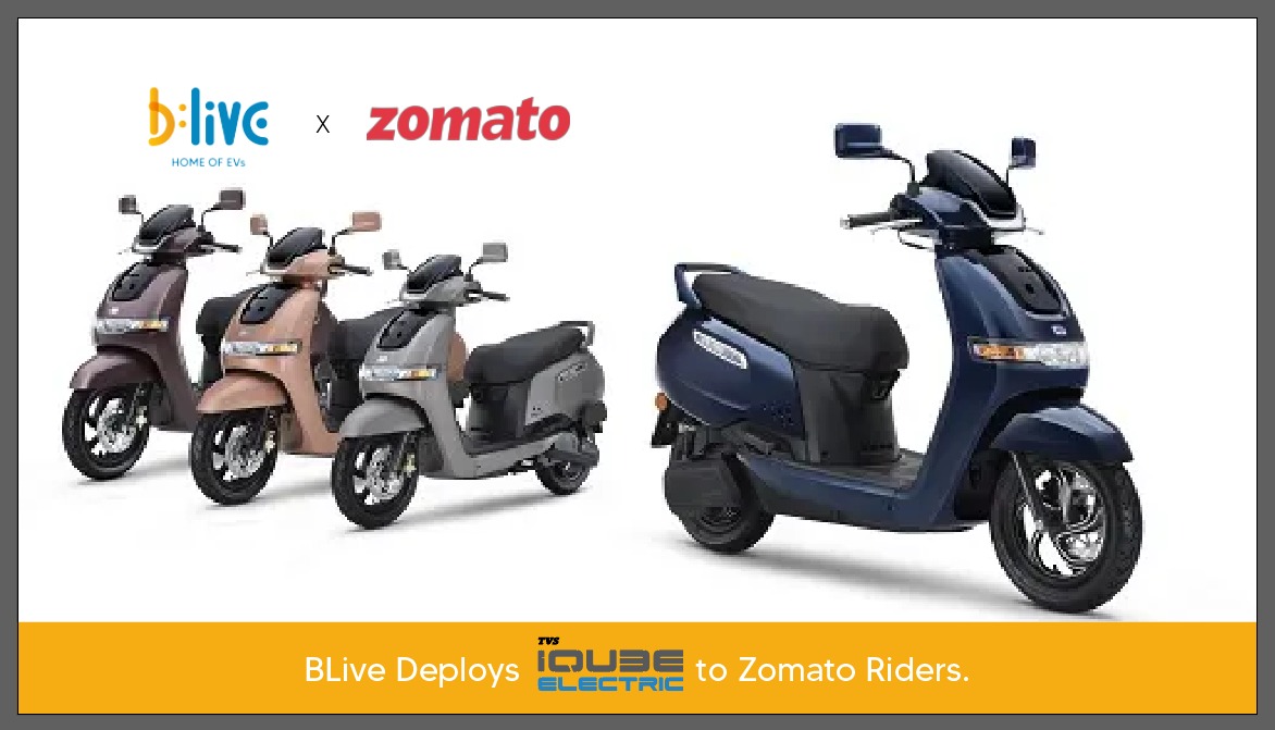 BLive Boosts EV Deployment through enhanced Zomato Partnership