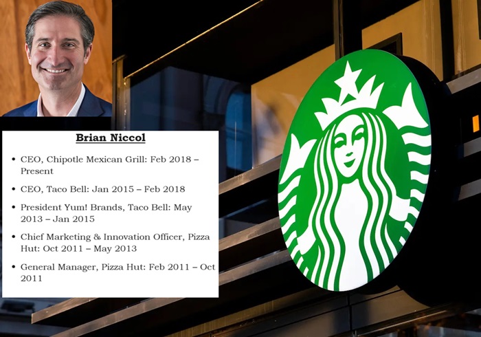 Starbucks brings in Chipotle’s Brian Niccol as CEO, Laxman Narasimhan exits