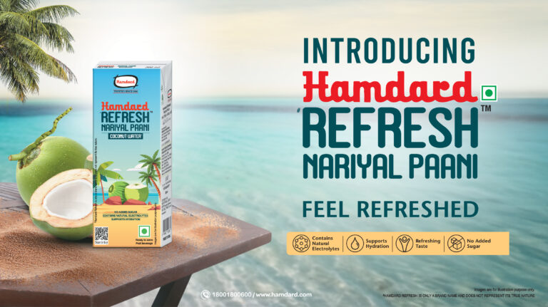 Hamdard Foods India launches new “Hamdard #Refresh Nariyal Paani” for the masses